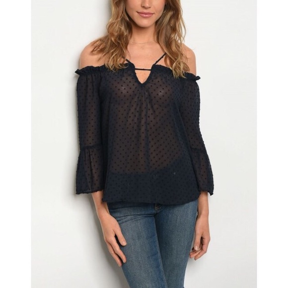 Tops - Off the shoulder chiffon blouse